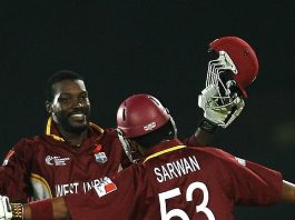 Gayle and Sarwan in happier times