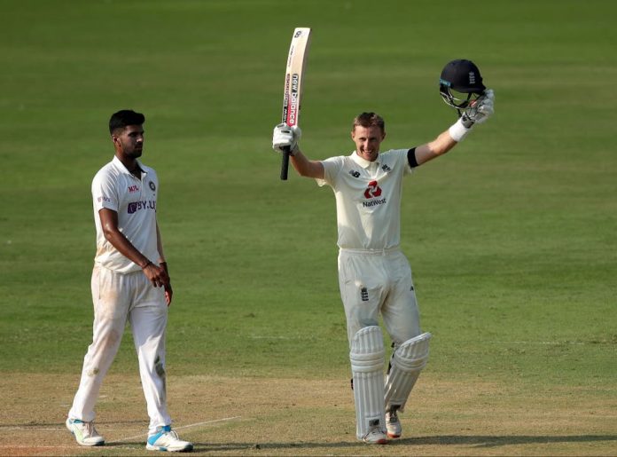 Joe Roor after his hundred
